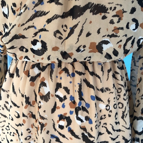#Animal print dress with slip attached underneath. - Picture 3 of 8